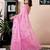 Pink chanderi cotton screen printed work, ceremony, party and festive ready to wear saree with blouse