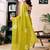 Green chanderi cotton screen printed work, ceremony, party and festive ready to wear saree with blouse