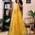 Yellow chanderi cotton screen printed work, ceremony, party and festive ready to wear saree with blouse