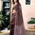 ready to wear brown chanderi cotton screen printed work, ceremony, party and festive saree with blouse