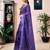 Purple linen zari screen printed zari work work, ceremony, party and festive ready to wear saree with blouse