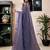 Purple linen zari screen printed zari work work, ceremony, party and festive ready to wear saree with blouse