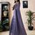 Purple linen zari screen printed zari work work, ceremony, party and festive ready to wear saree with blouse