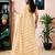 Yellow linen zari screen printed zari work work, ceremony, party and festive ready to wear saree with blouse