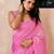 Pink chanderi cotton screen printed work, ceremony, party and festive ready to wear saree with blouse