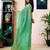 Green chanderi cotton screen printed work, ceremony, party and festive ready to wear saree with blouse
