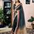 Grey linen zari screen printed zari work pocket work ceremony, party and festive ready to wear saree with blouse