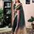 ready to wear grey linen zari screen printed zari work saree with blouse