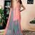 Orange linen zari screen printed zari work pocket work ceremony, party and festive ready to wear saree with blouse