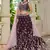 Burgundy Organza Sequinse embroidery Lehenga choli with Dupatta