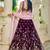 Burgundy Organza Sequinse embroidery Lehenga choli with Dupatta