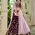 Burgundy Organza Sequinse embroidery Lehenga choli with Dupatta