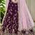 Burgundy Organza Sequinse embroidery Lehenga choli with Dupatta