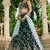Green Organza Sequinse embroidery Lehenga choli with Dupatta