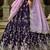 Magenta Organza Sequinse embroidery Lehenga choli with Dupatta
