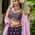 Magenta Organza Sequinse embroidery Lehenga choli with Dupatta