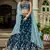 Navy blue Organza Sequinse embroidery Lehenga choli with Dupatta