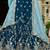 Navy blue Organza Sequinse embroidery Lehenga choli with Dupatta