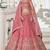 Pink Golden Tissue Sequinse embroidery Lehenga choli with Dupatta