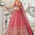 Pink Golden Tissue Sequinse embroidery Lehenga choli with Dupatta