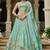 Sea green Tissue Sequinse embroidery Lehenga choli with Dupatta