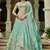 Sea green Tissue Sequinse embroidery Lehenga choli with Dupatta