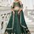 Green Georgette Sequinse embroidery Lehenga choli with Dupatta
