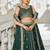 Green Georgette Sequinse embroidery Lehenga choli with Dupatta
