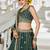 Green Georgette Sequinse embroidery Lehenga choli with Dupatta