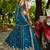 Teal Georgette Sequinse embroidery Lehenga choli with Dupatta