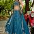 Teal Georgette Sequinse embroidery Lehenga choli with Dupatta