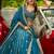 Teal Georgette Sequinse embroidery Lehenga choli with Dupatta