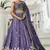 Violet Georgette Sequinse embroidery Lehenga choli with Dupatta