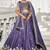Violet Georgette Sequinse embroidery Lehenga choli with Dupatta