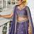 Violet Georgette Sequinse embroidery Lehenga choli with Dupatta