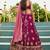 Burgundy Georgette Sequinse embroidery Lehenga choli with Dupatta