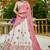 Cream Georgette Sequinse embroidery Lehenga choli with Dupatta