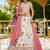 Cream Georgette Sequinse embroidery Lehenga choli with Dupatta