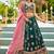 Green Georgette Sequinse embroidery Lehenga choli with Dupatta