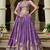 Purple Chiffon Sequinse embroidery Lehenga choli with Dupatta