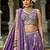 Purple Chiffon Sequinse embroidery Lehenga choli with Dupatta