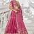 Rose gold Chiffon Sequinse embroidery Lehenga choli with Dupatta