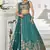 Teal Chiffon Sequinse embroidery Lehenga choli with Dupatta