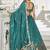 Teal Chiffon Sequinse embroidery Lehenga choli with Dupatta