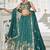 Teal Chiffon Sequinse embroidery Lehenga choli with Dupatta