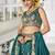 Teal Chiffon Sequinse embroidery Lehenga choli with Dupatta