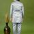 Boys satin zigzag sequined embroidered sherwani set- grey
