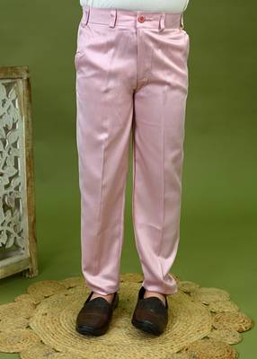 Boys satin zigzag sequined embroidered sherwani set- onion pink 5