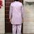 Boys satin sequined floral embroidered sherwani set- lilac