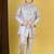 Boys satin geometric sequined embroidered sherwani set- lavender